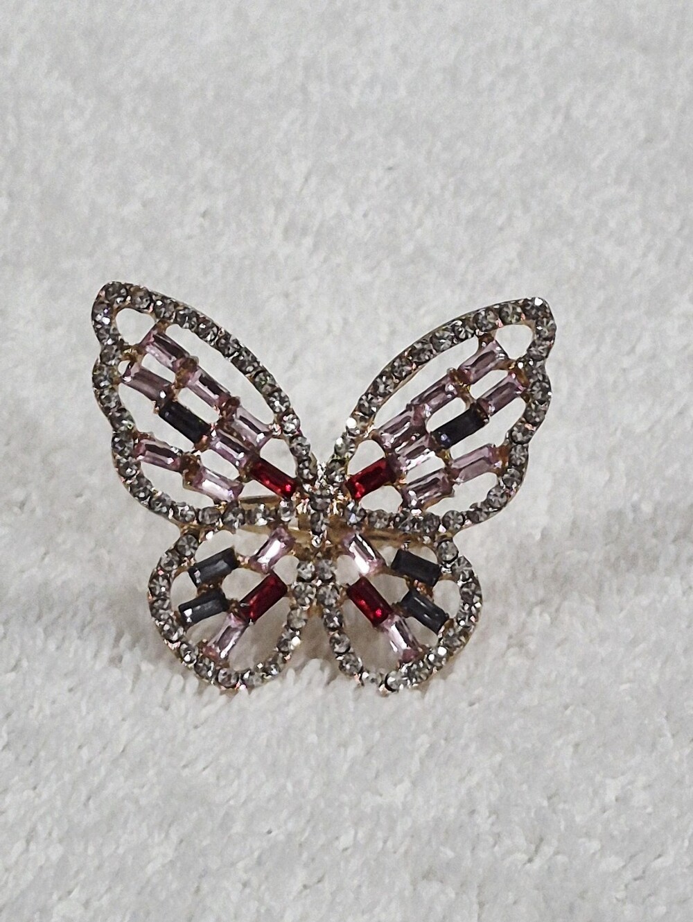 Butterfly Beautiful Multicolor Stones Ring Size 7
